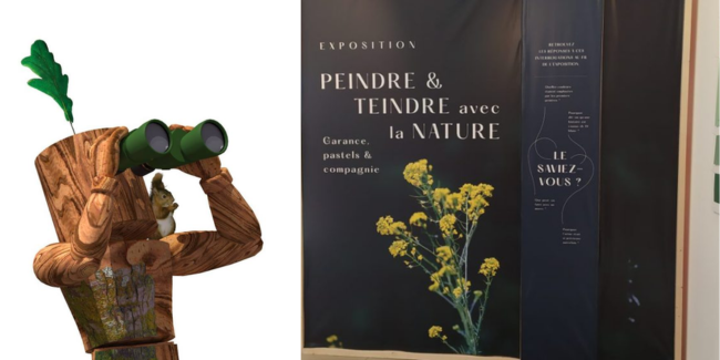 Exposition "Teindre et peindre avec la nature", à Carnuta, Maison de l'Homme et de la forêt