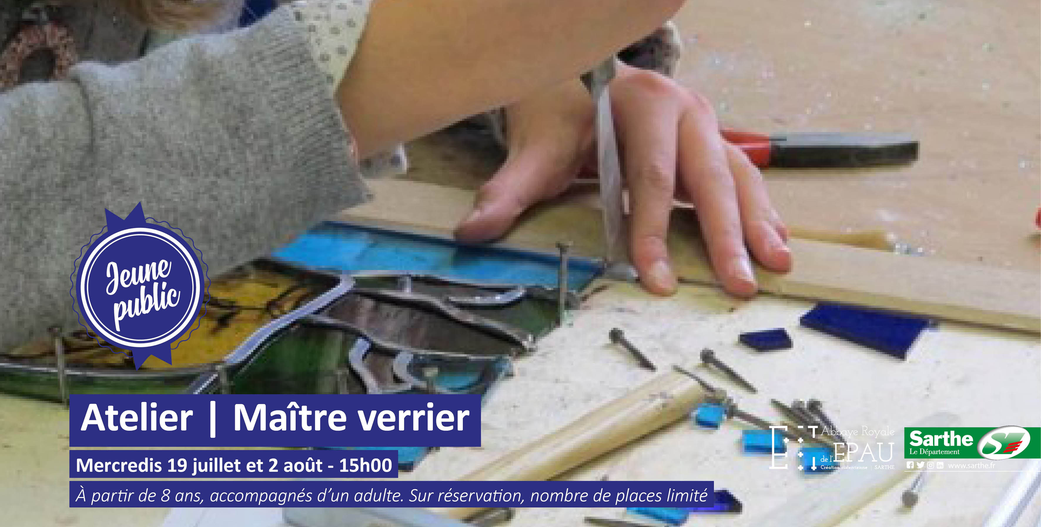 Du maître verrier, atelier à l'Abbaye Royale de l'Épau | Kidiklik
