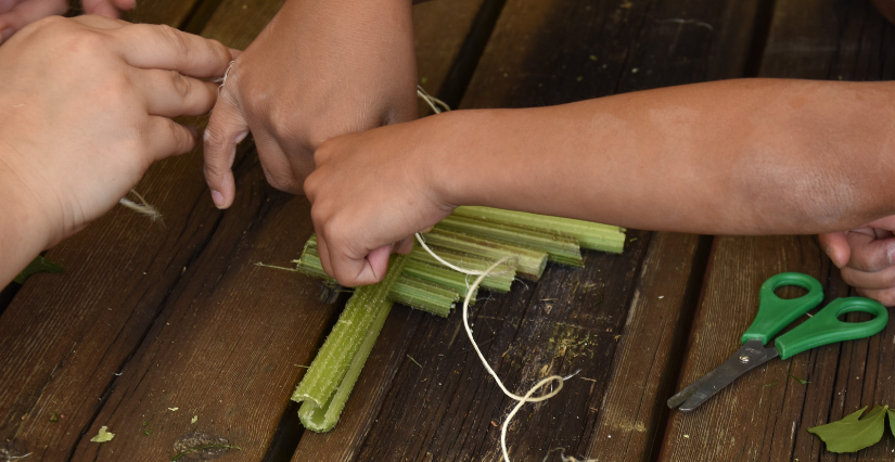 Atelier mercredis des familles "Musique verte", au Manoir de la Cour