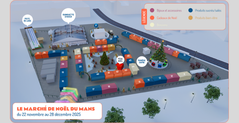 Découvrez le marché de Noël du Mans en famille